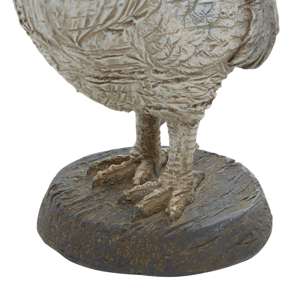 Deco 79 Polystone Rooster Decorative Sculpture Home Decor Statue, Accent Figurine 8'' X 5'' X 12'', White
