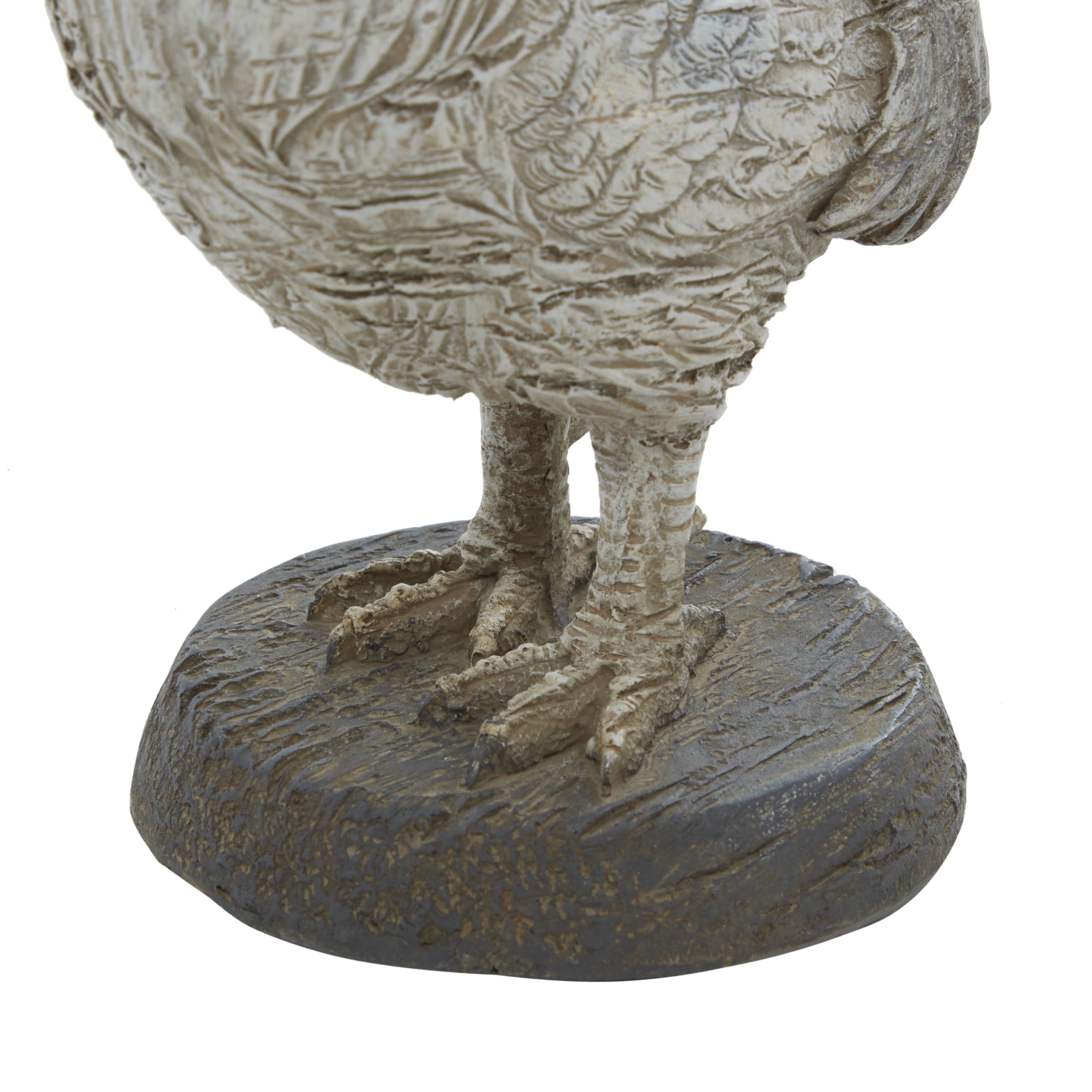 Deco 79 Polystone Rooster Decorative Sculpture Home Decor Statue, Accent Figurine 8'' X 5'' X 12'', White