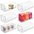 iDesign Stackable OpenFront Storage Bins, Set of 6, Clear