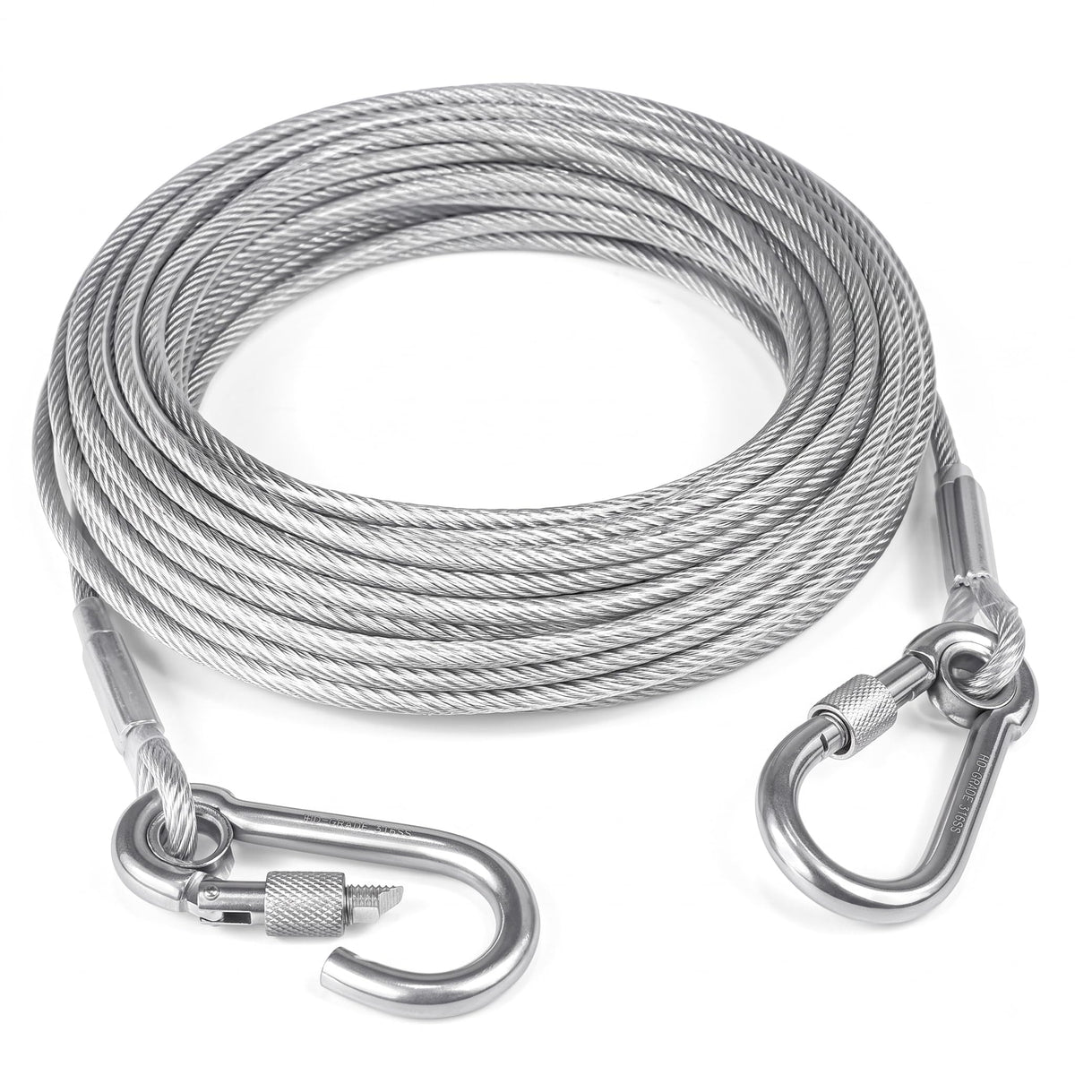 Heavy Duty Clothes Drying Rope 5 Meter With Hooks | Strong Steel Clothesline For Balcony, Travel, Camping & Home Use | Rust Resi