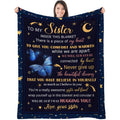 Inxeng Sister Blanket, Sisters Gifts From Sister, Sister Birthday Gifts From Sister, Butterfly Blanket For Sister, Big Sister Gi