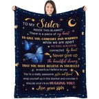 Inxeng Sister Blanket, Sisters Gifts From Sister, Sister Birthday Gifts From Sister, Butterfly Blanket For Sister, Big Sister Gi