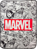 Silver Buffalo Marvel Retro Vintage Comics Panel 45' X 60' Fleece Throw Blanket