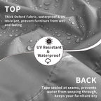 Purefit Outdoor Chaise Lounge Cover, Lounge Chair Covers Waterproof Patio Furniture Lounge Chair Cover, Uv Resistant & Weatherproof, 1 Pack, 78'L X 35.5'W X 33'H Inches, Gray