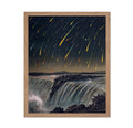 Poster Master Meteor Shower Poster - Astronomy Print - Meteor Art - Night Sky Art - Nature Art - Waterfalls Art - Shooting Stars