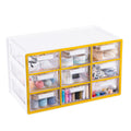 Litem Sysmax Up System Multibox 9 Drawers Cabinet With Lable Indexyellow See Through Desk Organizer Storage Drawers With Adjusta