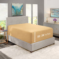 Nestl Extra Deep Pocket King Fitted Sheet, Camel Gold Fitted Sheet King Size, 1800 Microfiber King Fitted Sheet Only, Soft King Bed Fitted Sheet Fits Up To 24 Inch Mattress - King Size Fitted Sheets