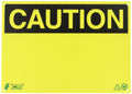 Zing Green Products 2144 Recycled Plastic 'Caution' Safety Sign, 14' Length, 10' Width