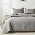 Akkialla King Quilt Bedding Set,Grey Ultrasonic King/Cal King Quilt Set,Lightweight Soft Bedspread Coverlet,Modern Style Coin Pa
