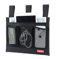 Falaku Hanging Bedside Caddy,Bedside Organizer Caddy for Bed Rails(4 Pockets-Black)