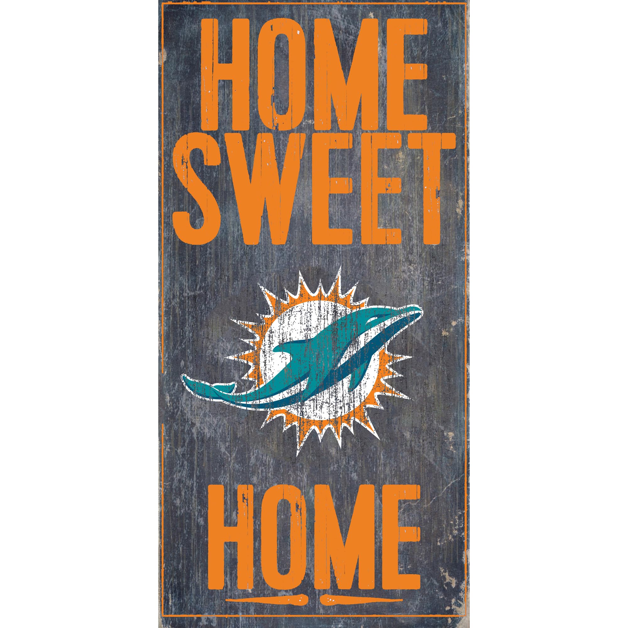 Miami Dolphins 6 x 12 Home Sweet Home Sign
