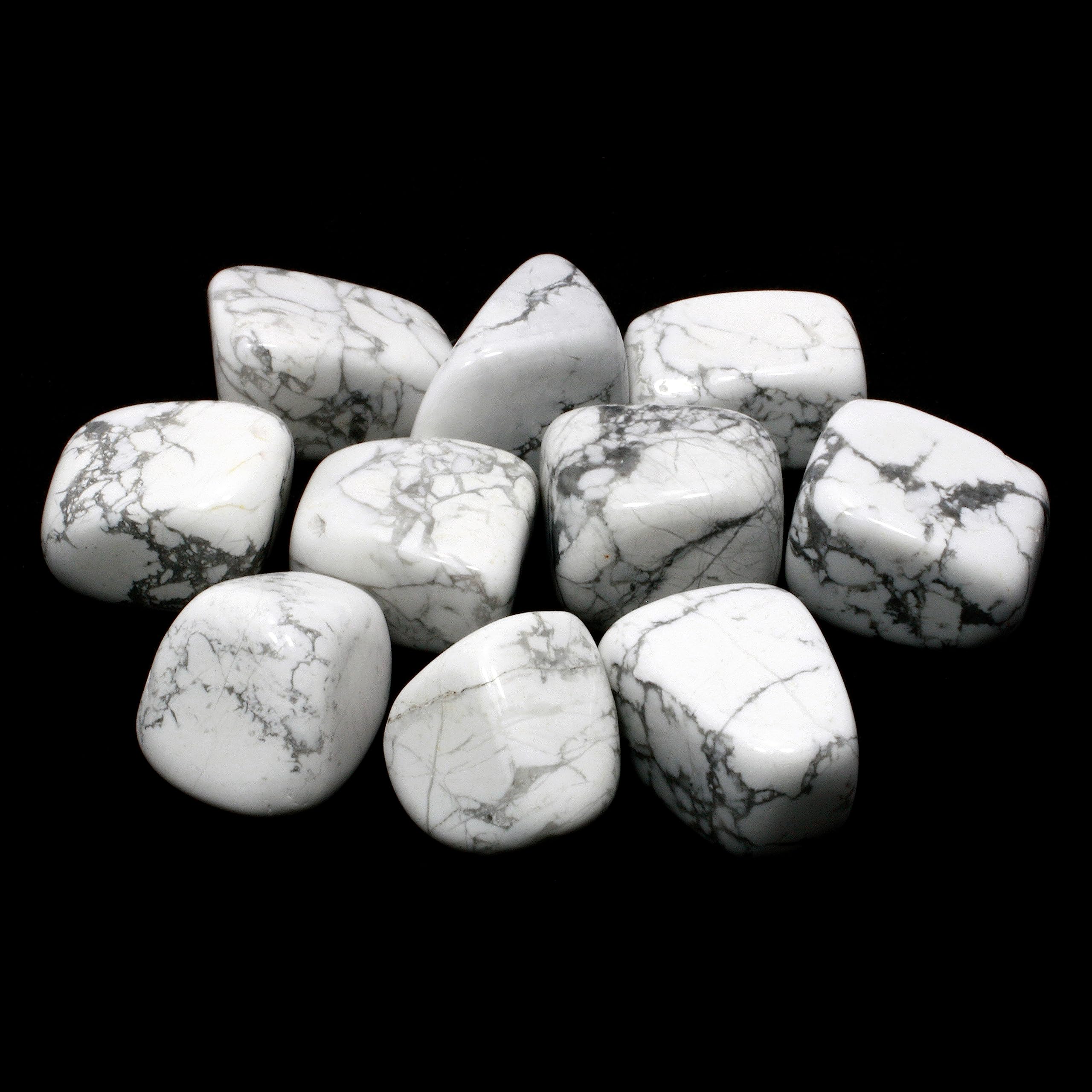 CrystalAge Howlite Tumble Stone (20-25mm) - Single Stone