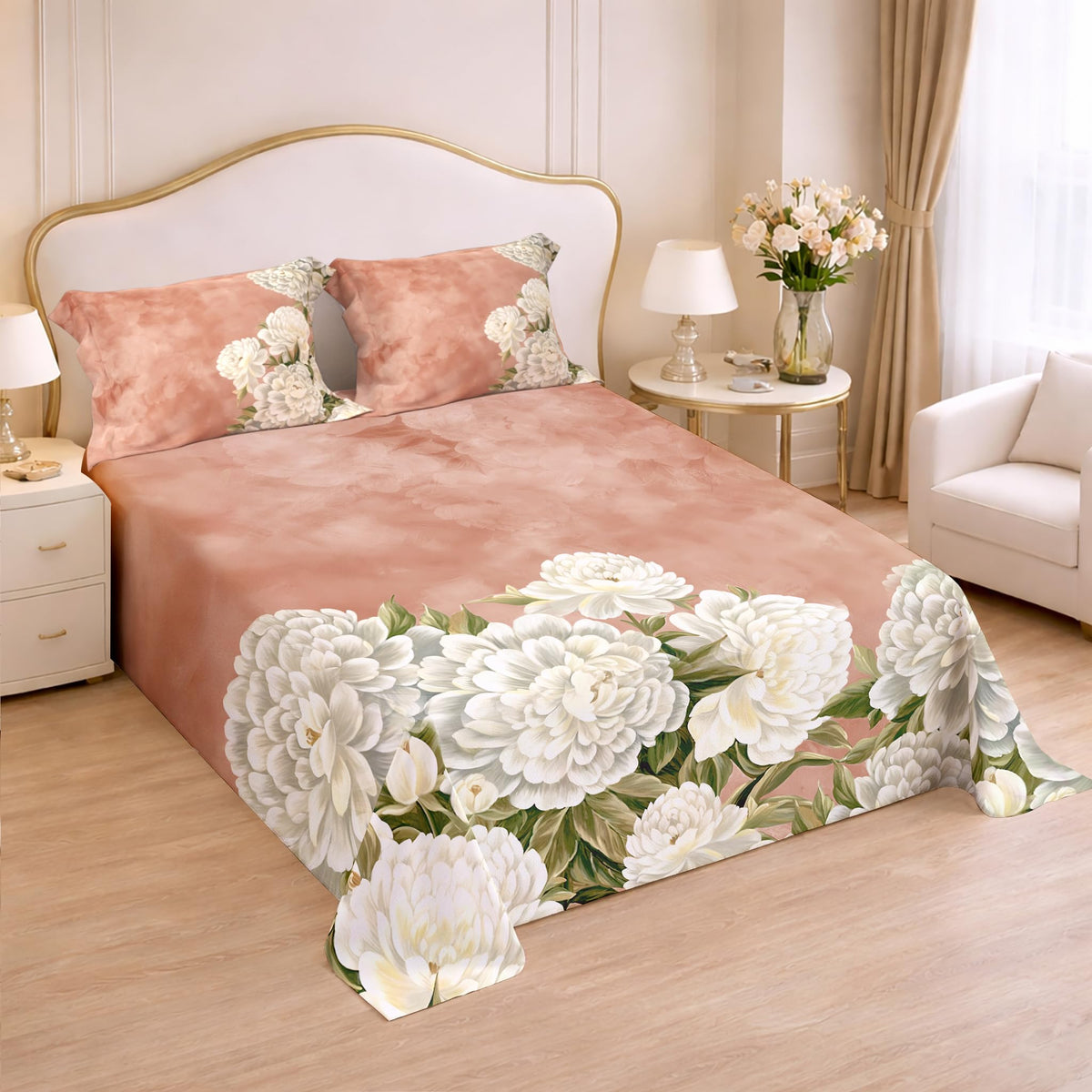 Cloth Fusion Glace Cotton Flat Bedsheet Super King Size 108x108 inch