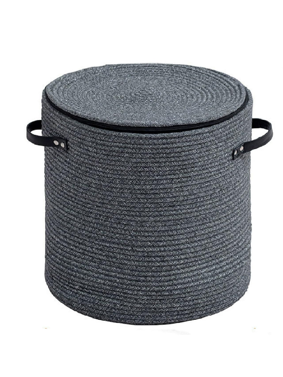 WAYIDEAL Cotton Rope Storage Basket with Lid & Wicker basket with Lid for Toys, Books, Multi-Purpose Storage Basket for Living R