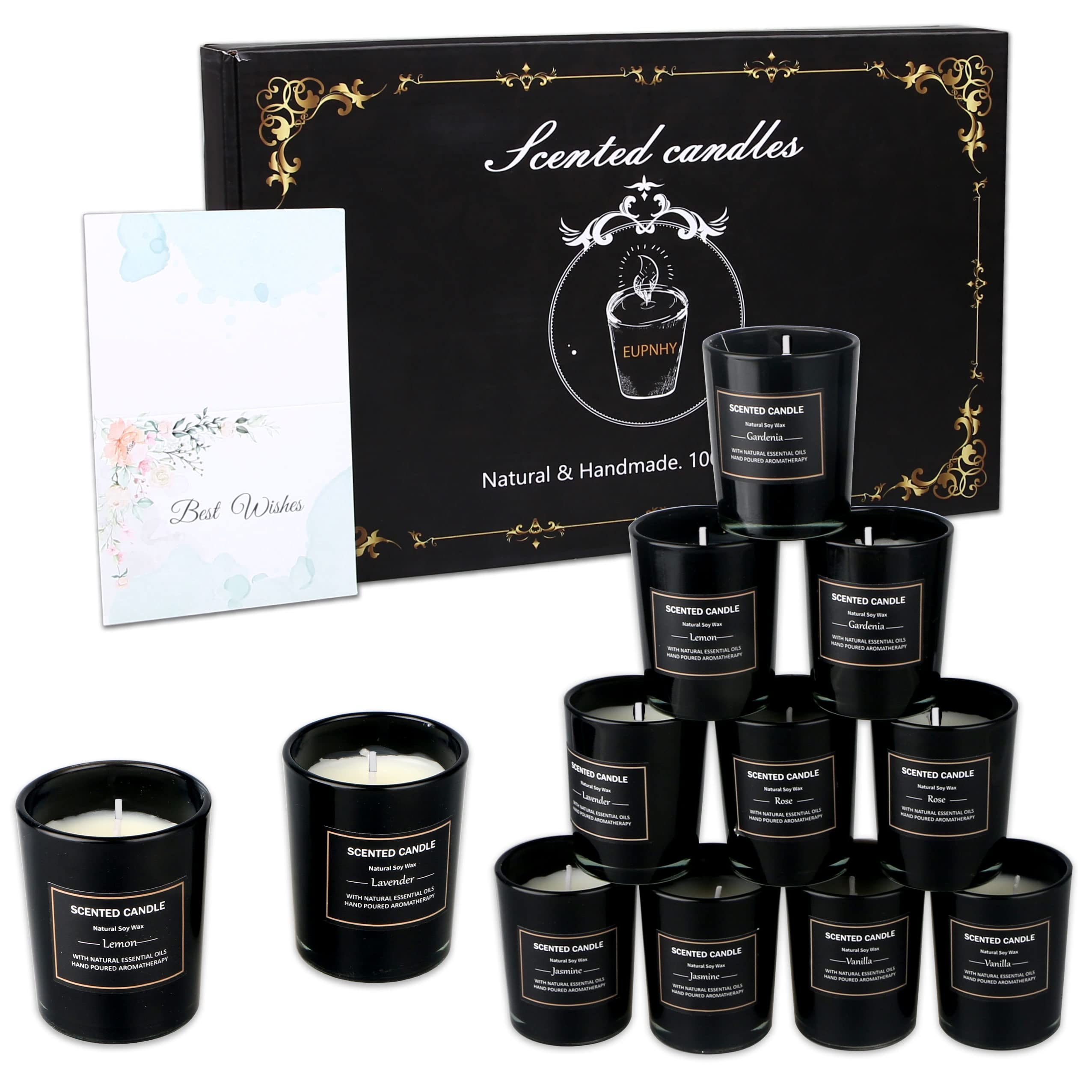 EUPNHY 12pcs 2.5oz Scented Candles Gift Set Soy Wax Decorative Candles for Home.