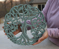 DharmaObjects Handcrafted Wooden Celtic Tree Of Life Wall Decor Hanging Art (Turquoise)