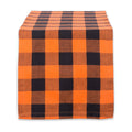 DII Buffalo Check Collection, Classic Farmhouse Table Runner, 14x108, Orange & Black
