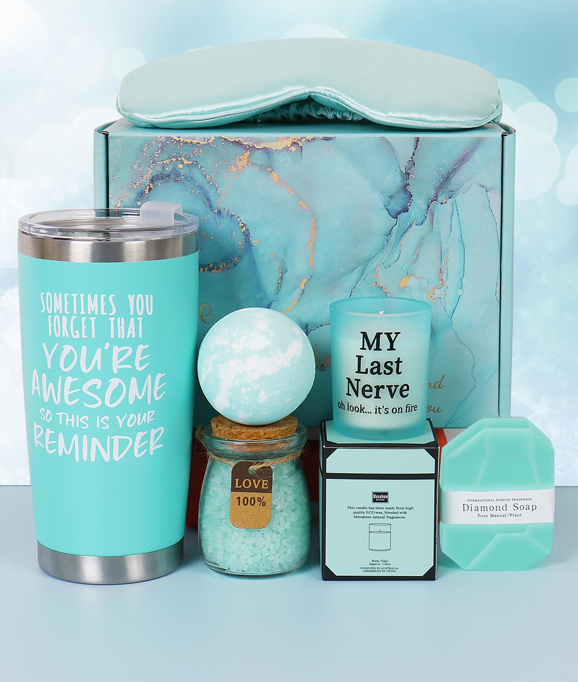 Birthday Gifts for Women Mom Christmas Gifts, Relaxing Spa Gift Basket Appreciation Gift for Her Christmas Gifts for Wife Sister