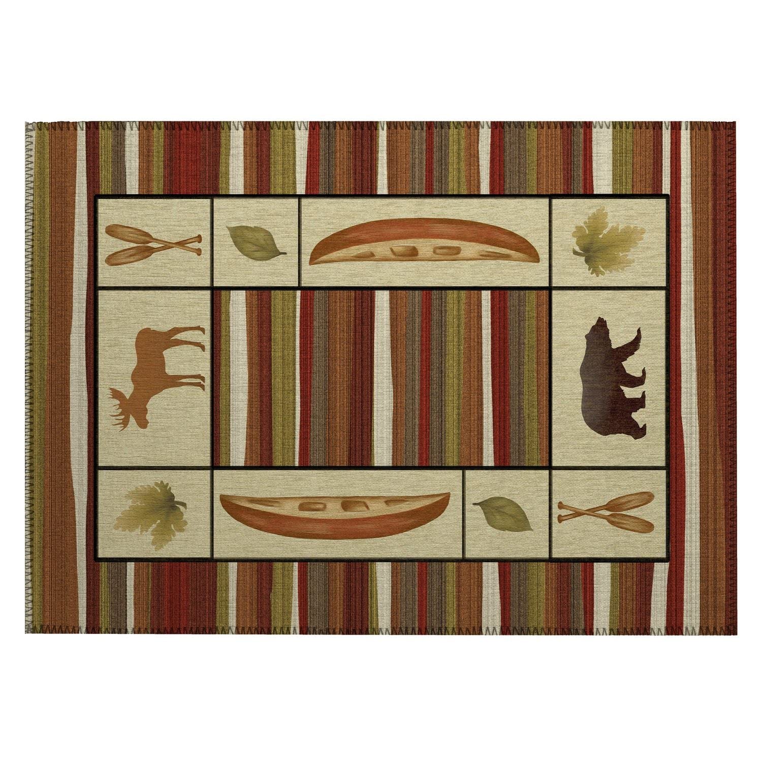 Excursion Ex3 Red Farmhouse Rug Rectangle 5' X 7 ' 6"