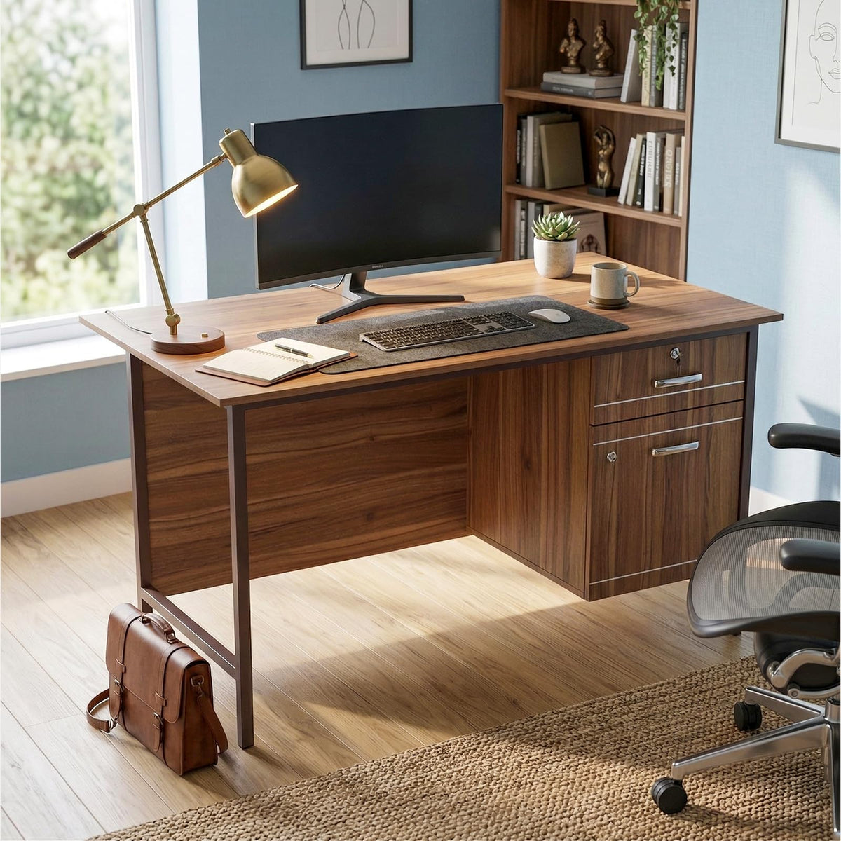 Neudot Freeze Engineered Wood Study Table | Computer Table | Office Desk | Multipurpose Study Table | Computer Table For Studen