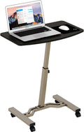 Le Crozz Height Adjustable Mobile Laptop Stand Desk Rolling Cart, Height Adjustable from 28 to 33