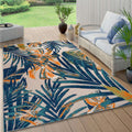 Rugshop Tropical Floral Leaves Indoor/Outdoor Area Rug 5 x 7 Multi