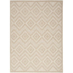 Nourison Versatile Indoor/Outdoor Cream 4' X 6' Area Rug, Easy Cleaning, Non Shedding, Bed Room, Living Room, Dining Room, Backyard, Deck, Patio (4X6)
