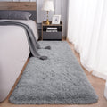 Fosirug Rugs for Bedroom Long Plush 2x6 Feet Runner Rug for Living Room Ultra Soft Shaggy Carpet for Christmas Home Decor Fluffy