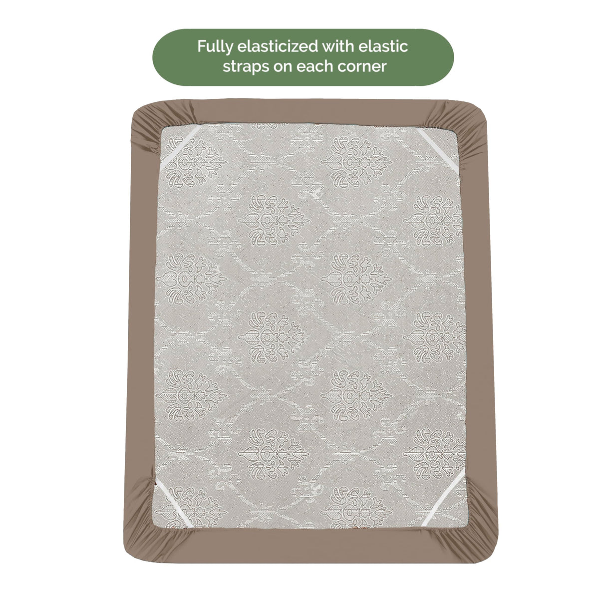 Elegant Comfort 1500 Premium Hotel Quality 18-21 Inches Deep - Extra Deep Pocket Single Fitted Sheet For High Mattress, Luxury And Softest, Smart Pocket - Wrinkle Free, Full, Taupe