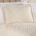 Stylemaster Diamond Tufted Chenille Sham Standard, White
