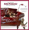 Laminet Thick Crystal Clear Heavy-Duty Water Resistant Sofa/Couch Cover - Perfect For Protection Against Cat/Dog Clawing, Kids And Grandkids!!! - Sofa - 42' Bh X 18' Fh X 96”W X 40”D