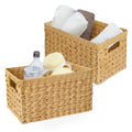 GRANNY SAYS Wicker Storage Baskets, Woven Baskets for Shelves, Waterproof Baskets for Organizing, Wicker Baskets with Handles, 2