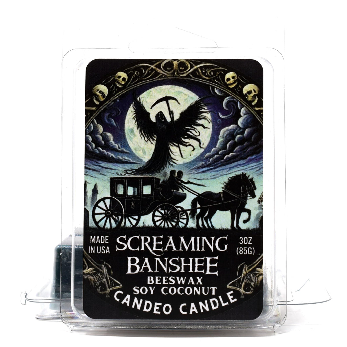Screaming Banshee - Scented Wax Melts for Wax Warmers - Made with Soy, Beeswax and Coconut - Gothic Halloween - 2 Pack Set of 6 