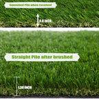 Zgr Premium Artificial Grass 4' X 40' Outdoor Rug, 1.38' Realistic Thick Turf For Garden, Yard, Fake Lawn, Dogs Synthetic Grass Mat, Non-Toxic, Rubber Backed With Drainage Holes, Customized Sizes