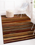 Unique Loom Barista Collection Area Rug - Icatu (5 1 x 8 Rectangle Beige/Brown)