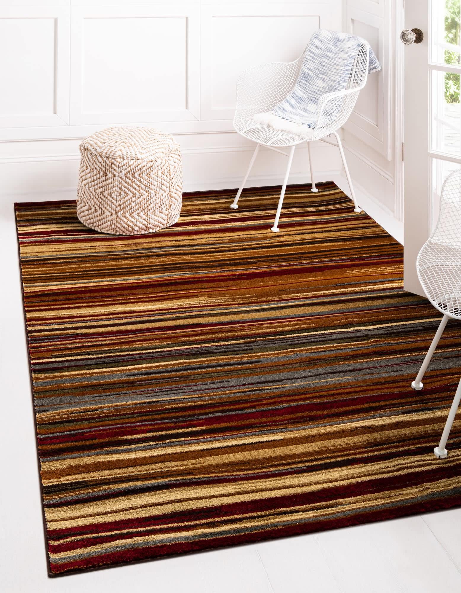 Unique Loom Barista Collection Area Rug - Icatu (5 1 x 8 Rectangle Beige/Brown)