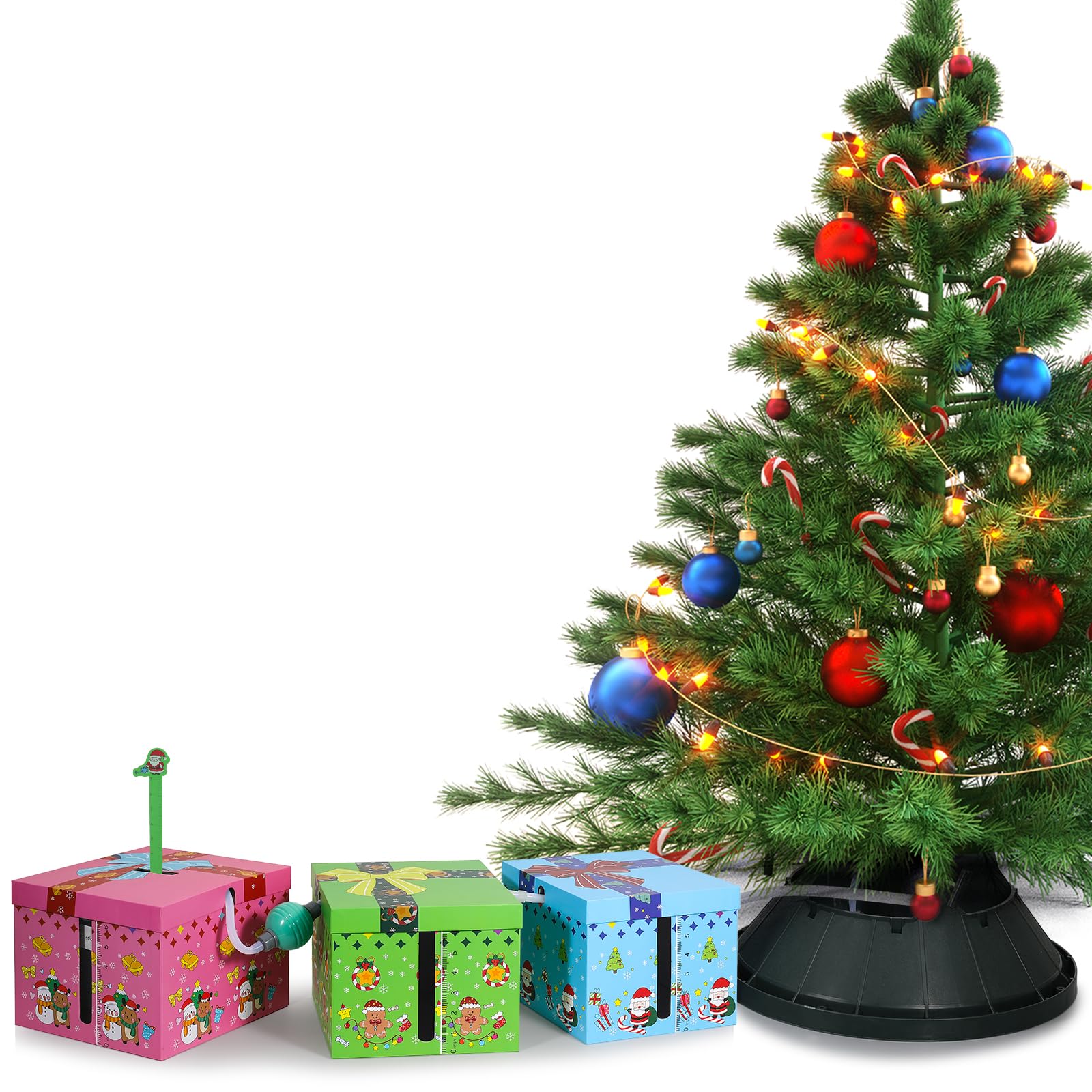 Automatic Christmas Tree Watering System - Christmas Decorations Automatic Christmas Tree Waterer Looks Like a Present Box - San