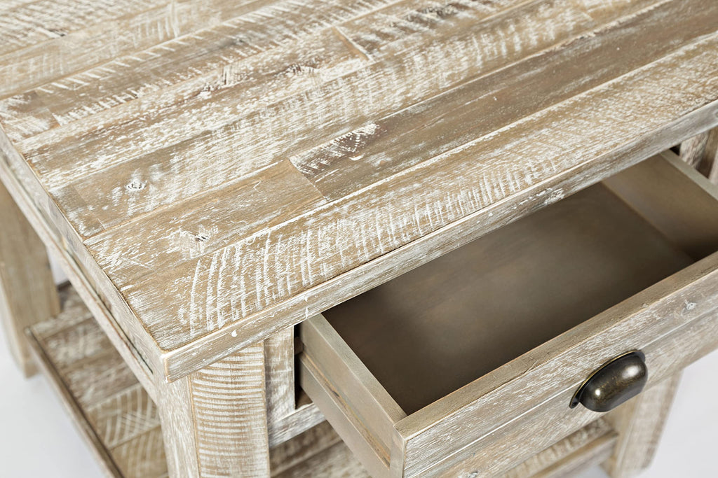 Jofran Inc. Artisan's Craft Farmhouse Solid Acacia End Table