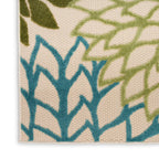 Nourison Aloha Indoor/Outdoor Green Multicolor 2' X 6' Area Rug, Easy Cleaning, Non-Shedding, Bed Room, Living Room, Dining Room, Backyard, Patio, Deck (2X6)