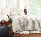 Greenland Home Bella Ruffle 100% Cotton Ruffle-Embellished Quilt Set, 2-Piece Twin, Multicolor
