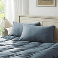 H HOUSEHOLD 100% Cotton King Size Pillowcase, Light Weight, Comfortable, Super Soft, Set of 2, Blue Gray (20''x36'', Envelope Cl