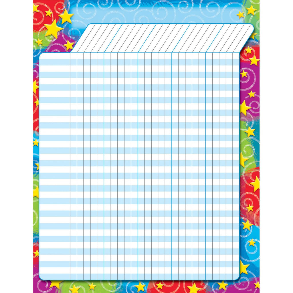 Trend Enterprises, Inc. Stars N Swirls Incentive Chart, 17' X 22'