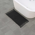 French Connection Nellore Fringe 20 x 38 in. Bath Rug, Black