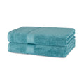 Amazon Basics Fade-Resistant 100% Cotton Bath Towel, 2 Pack, 30x54, Teal Green