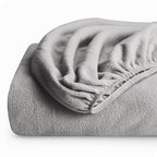 Bare Home Super Soft Fleece Fitted Sheet - King Size - Extra Plush Polar Fleece - Deep Pocket - All Season Cozy Warmth (King, Li