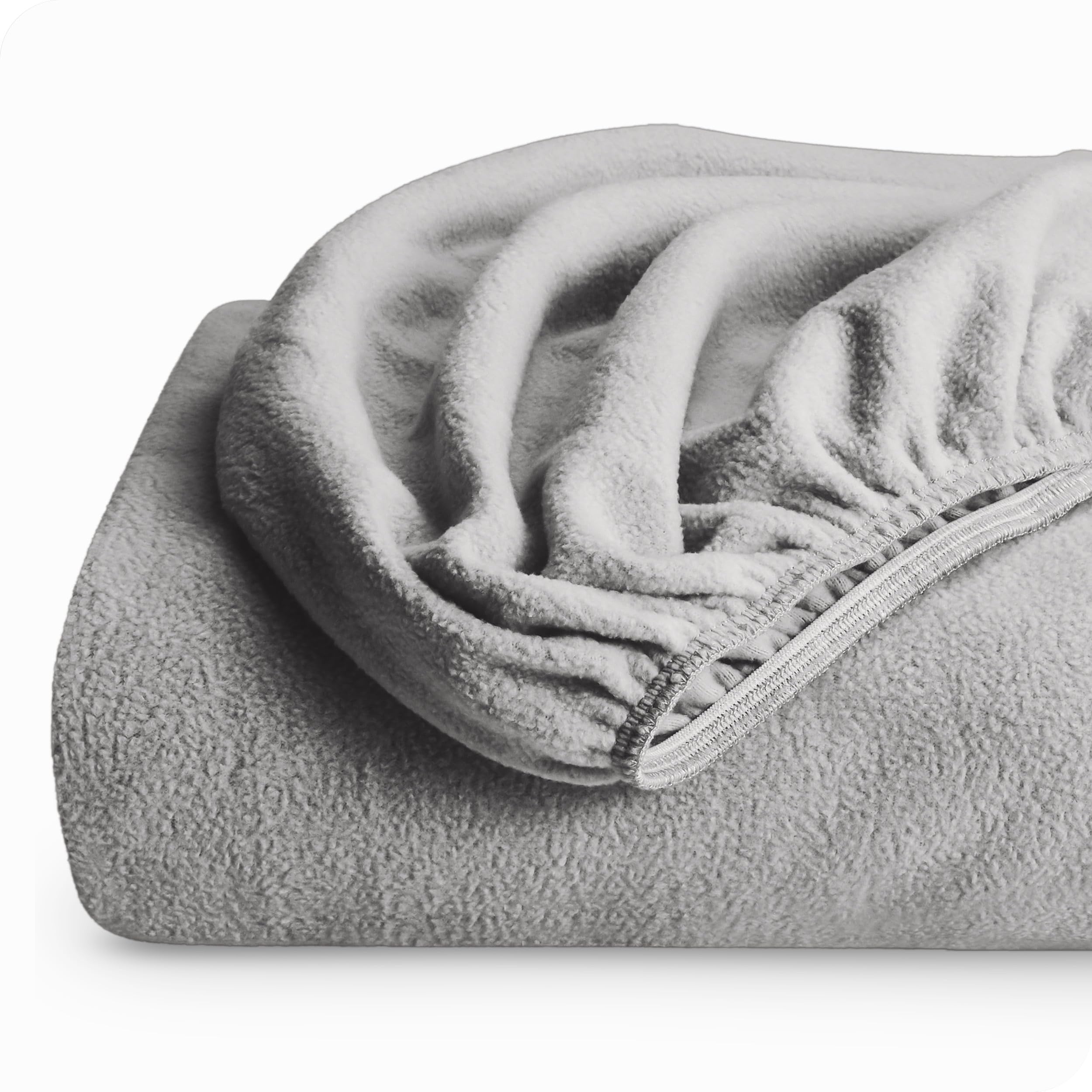 Bare Home Super Soft Fleece Fitted Sheet - King Size - Extra Plush Polar Fleece - Deep Pocket - All Season Cozy Warmth (King, Li