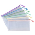 Tamaki 6 Pack Mesh Pencil Pouch Waterproof Bags Plastic Zipper Pouch A6 Size For Classroom Organization School Office Supplies (