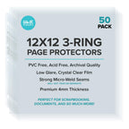We R Memory Keepers, Page Protector Sleeve Set,12 X 12, Includes 50 Pages, Non-Glare, Compatible With Most 3 Ring Albums, Perfec
