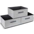 DAYARD Fabric Bins [3-Pack], Foldable Cube Baskets Storage Boxes for Shelves, Closet, Bookshelf, Nursery Organizer Containers, 1