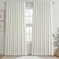 Cute Blackout Curtains 70 Inches Extra Wide Linen 90 Inch Length for Living Room/Sliding Glass Door,Pleated Heavy Duty Thermal D